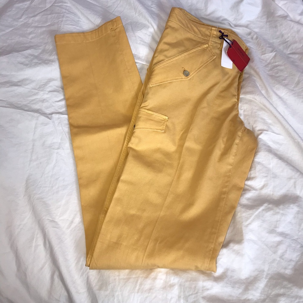 ISAIA NAPOLI CARGO PANTS RIBBED COTTON STRETCH